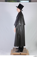  Photos Man in Historical formal suit 5 19th century a poses historical clothing leather cloak whole body 0003.jpg